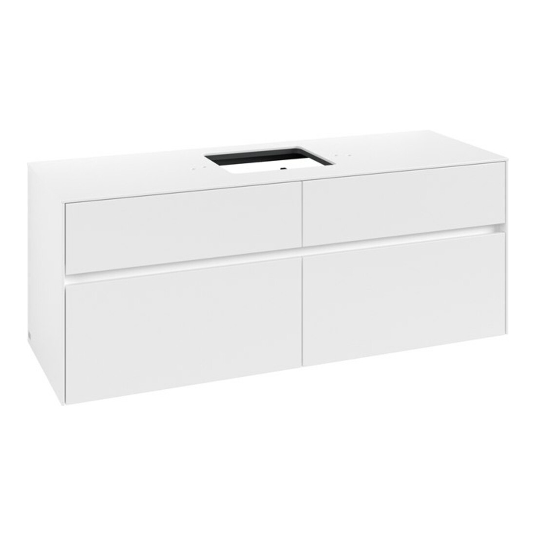 V&B Collaro Meuble sous lavabo 140x54,8x50cm, f EV central, blanc mat