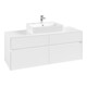 V&B Collaro Meuble sous lavabo 140x54,8x50cm, f EV central, blanc mat-3