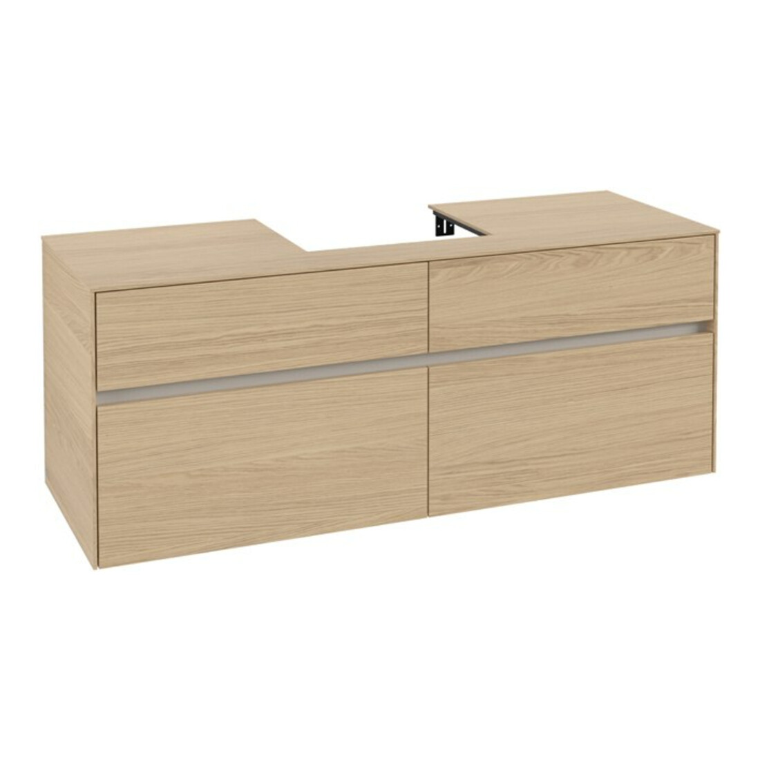 V&B Collaro Meuble sous lavabo 140x54,8x50cm, f WT central, chêne nordique