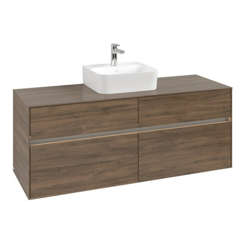 V&B Collaro Meuble sous lavabo 140x54,8x50cm, f WT mi, LED 10W, Ar Oa