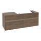 V&B Collaro Meuble sous lavabo 140x54,8x50cm, lavabo à droite, avec LED, Ariz. Oa-1