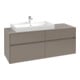 V&B Collaro Meuble sous lavabo 140x54,8x50cm, lavabo à gauche, taupe-1