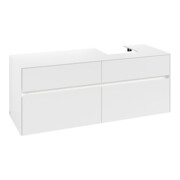 V&B Collaro Meuble sous lavabo 140x54,8x50cm, lavabo droit, LED 10W, blanc mat