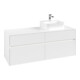 V&B Collaro Meuble sous lavabo 140x54,8x50cm, lavabo droit, LED 10W, blanc mat-3
