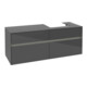 V&B Collaro Meuble sous-lavabo 140x54,8x50cm, Lavabo droit, LED 10W, glo Gr-1