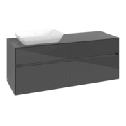 V&B Collaro Meuble sous-lavabo 140x54,8x50cm, LV gauche, gris brillant