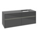 V&B Collaro Meuble sous lavabo 140x54,8x50cm, vasque à droite, LED 10W, glo Gr-4