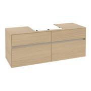 V&B Collaro Meuble sous lavabo 140x54,8x50cm, vasque centrale, chêne nordique-4