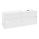 V&B Collaro Meuble sous lavabo 140x54,8x50cm, vasque droite, blanc mat-4