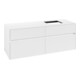 V&B Collaro Meuble sous lavabo 140x54,8x50cm, vasque droite, blanc mat-1