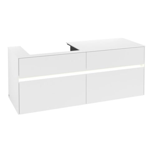 V&B Collaro Meuble sous lavabo 140x54,8x50cm, WT l, LED 10W, bl. mat