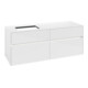 V&B Collaro Meuble sous lavabo 140x54,8x50cm, WT l, LED 10W, blanc brillant