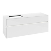 V&B Collaro Meuble sous lavabo 140x54,8x50cm, WT l, LED 10W, blanc brillant-4