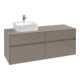 V&B Collaro Meuble sous lavabo 140x54,8x50cm, WT l, LED 10W, bleu volcaniques-1