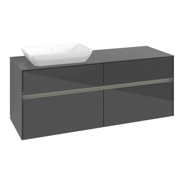 V&B Collaro Meuble sous lavabo 140x54,8x50cm, WT l, LED 10W, glo Gr
