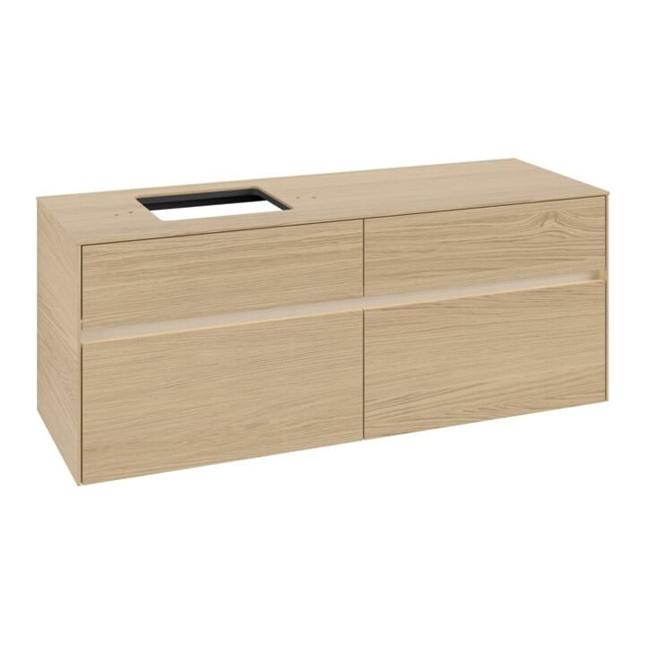 V&B Collaro Meuble sous lavabo 140x54,8x50cm, WT l, LED 10W, Nord Oa