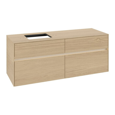 V&B Collaro Meuble sous lavabo 140x54,8x50cm, WT l, LED 10W, Nord Oa