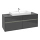 V&B Collaro Meuble sous lavabo 140x54,8x50cm, WT mi, LED 10 W, glo Gr-1