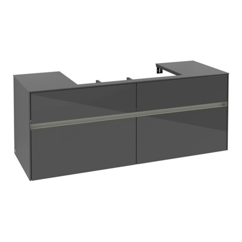 V&B Collaro Meuble sous lavabo 140x54,8x50cm, WT mi, LED 10 W, glo Gr
