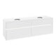 V&B Collaro Meuble sous lavabo 160x54,8x50 cm, 2 portes, avec LED, blanc mat-3