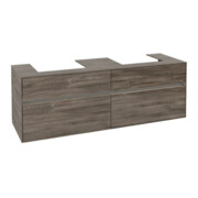 V&B Collaro Meuble sous lavabo 160x54,8x50 cm, 2 tiroirs, avec LED, blanc mat