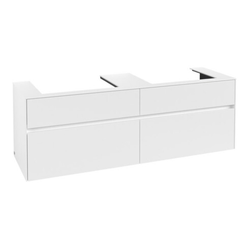 V&B Collaro Meuble sous lavabo 160x54,8x50 cm, 2 tiroirs, blanc mat