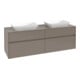 V&B Collaro Meuble sous lavabo 160x54,8x50 cm, 2 tiroirs, bleu marine-1