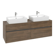 V&B Collaro Meuble sous lavabo 160x54,8x50 cm, 2 tiroirs, chêne Arizona