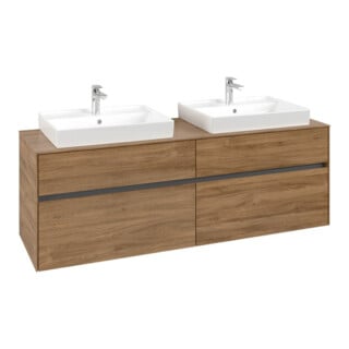 V&B Collaro Meuble sous-lavabo 160x54,8x50 cm, 2 tiroirs, chêne Kansas