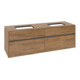 V&B Collaro Meuble sous lavabo 160x54,8x50 cm, 2 tiroirs, chêne Kansas-1