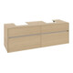 V&B Collaro Meuble sous lavabo 160x54,8x50 cm, 2 tiroirs, chêne nordique-3