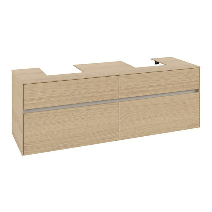 V&B Collaro Meuble sous lavabo 160x54,8x50 cm, 2 tiroirs, chêne nordique