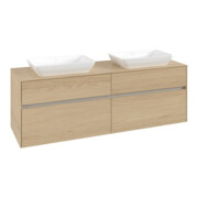 V&B Collaro Meuble sous lavabo 160x54,8x50 cm, 2 tiroirs, chêne nordique-3