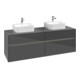V&B Collaro Meuble sous lavabo 160x54,8x50 cm, 2 tiroirs, LED 12W, glo Gr-4