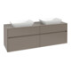 V&B Collaro Meuble sous lavabo 160x54,8x50 cm, 2 tiroirs, vert doux-1