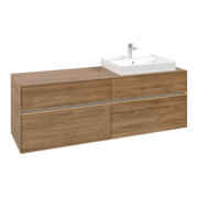 V&B Collaro Meuble sous lavabo 160x54,8x50 cm, lavabo droit, LED 12W, Kan Oa