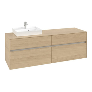 V&B Collaro Meuble sous lavabo 160x54,8x50 cm, LV gauche, chêne nordique