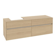 V&B Collaro Meuble sous lavabo 160x54,8x50 cm, LV gauche, chêne nordique-3