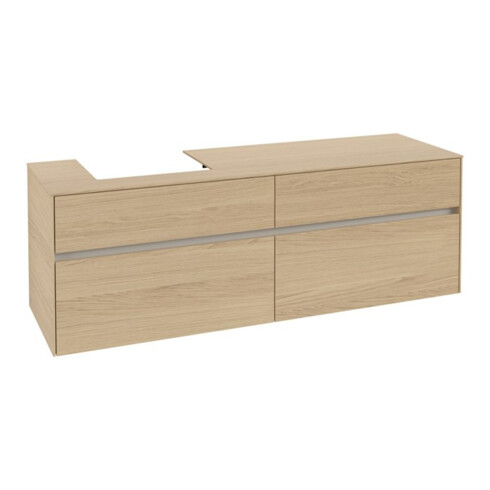V&B Collaro Meuble sous lavabo 160x54,8x50 cm, LV gauche, chêne nordique