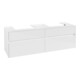 V&B Collaro Meuble sous lavabo 160x54,8x50 cm, pour 2 lavabos, blanc brillant-1