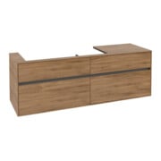 V&B Collaro Meuble sous lavabo 160x54,8x50 cm, vasque à gauche, chêne Kansas