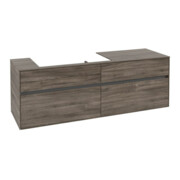 V&B Collaro Meuble sous lavabo 160x54,8x50 cm, vasque à gauche, chêne pierre-3
