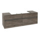 V&B Collaro Meuble sous lavabo 160x54,8x50 cm, vasque centrale, chêne stone-1