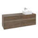 V&B Collaro Meuble sous lavabo 160x54,8x50 cm, vasque droite, LED 12W, Ariz. Oa-3