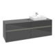 V&B Collaro Meuble sous lavabo 160x54,8x50 cm, vasque droite, LED 12W, glo Gr-1