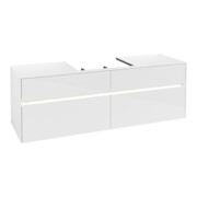 V&B Collaro Meuble sous lavabo 160x54,8x50 cm, WT mi, LED 12W, blanc glo-3