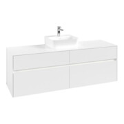 V&B Collaro Meuble sous lavabo 160x54,8x50 cm, WT mi, LED 12W, blanc mat