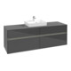V&B Collaro Meuble sous lavabo 160x54,8x50 cm, WT mi, LED 12W, glo Gr-1