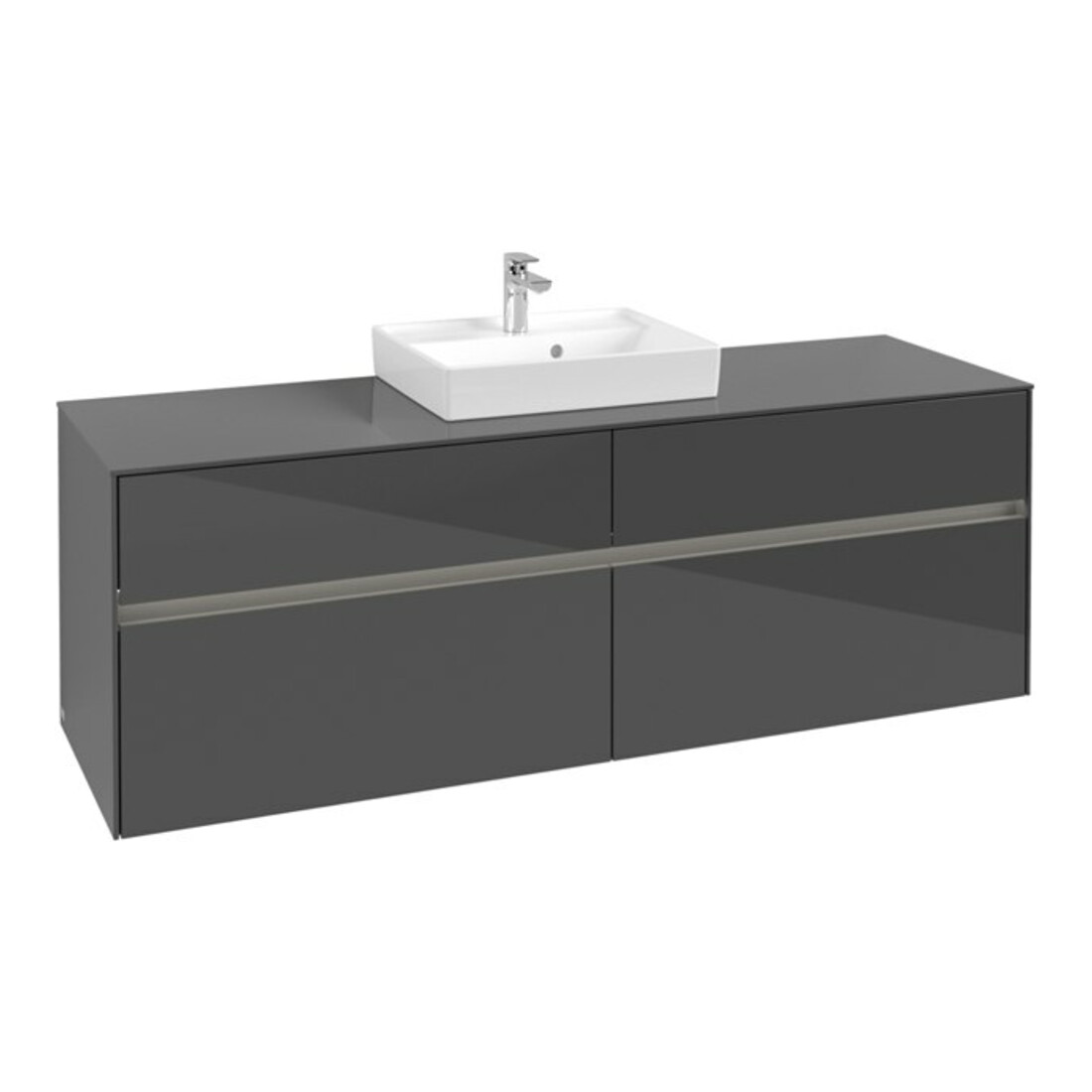 V&B Collaro Meuble sous lavabo 160x54,8x50 cm, WT mi, LED 12W, glo Gr