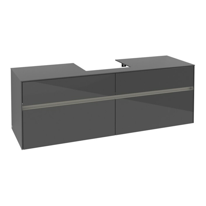 V&B Collaro Meuble sous lavabo 160x54,8x50 cm, WT mi, LED 12W, glo Gr